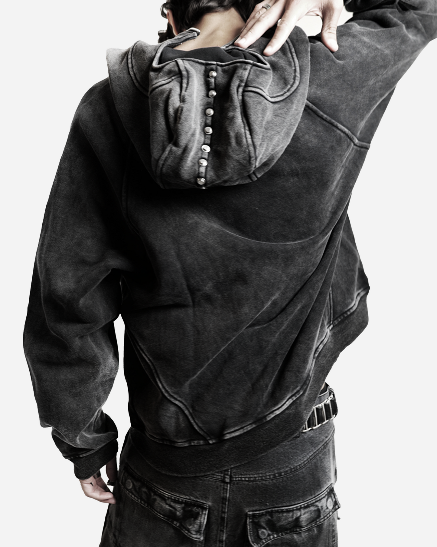 STUD RAGLAN HOODIE